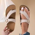 Summer new style women's belt buckle thick sole sandals