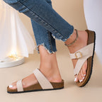 Summer new style women's belt buckle thick sole sandals